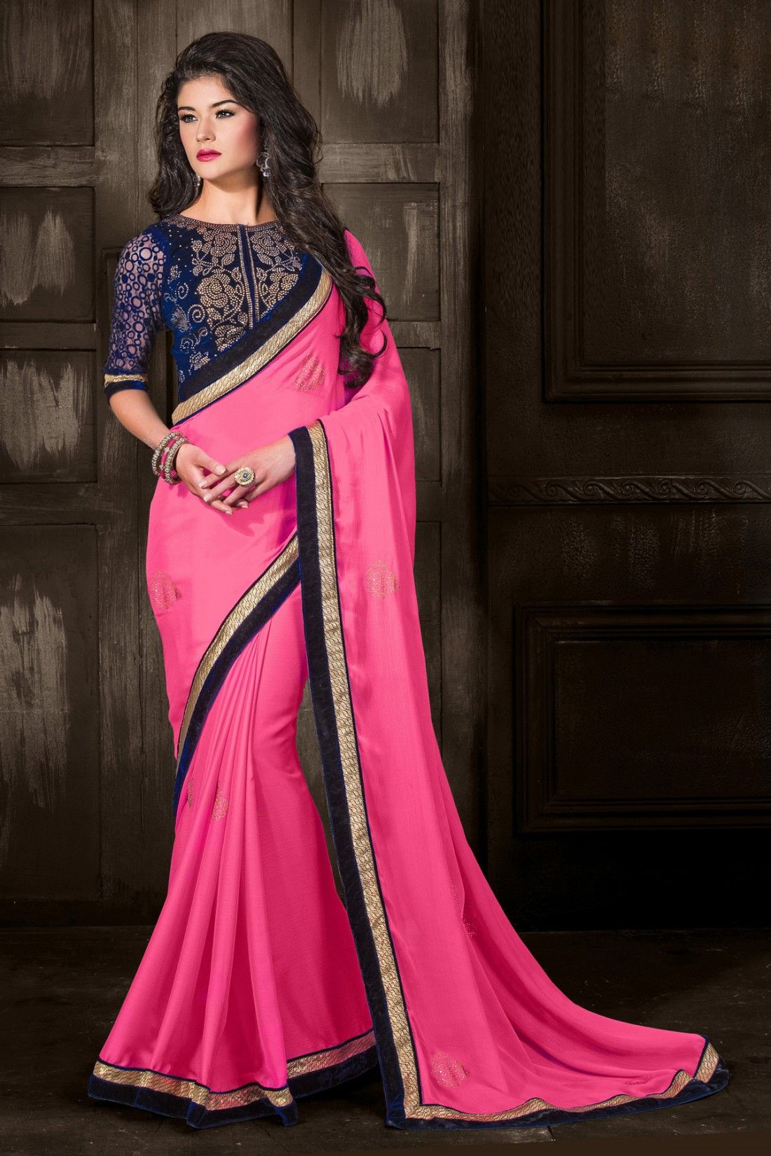party wear saree pattern