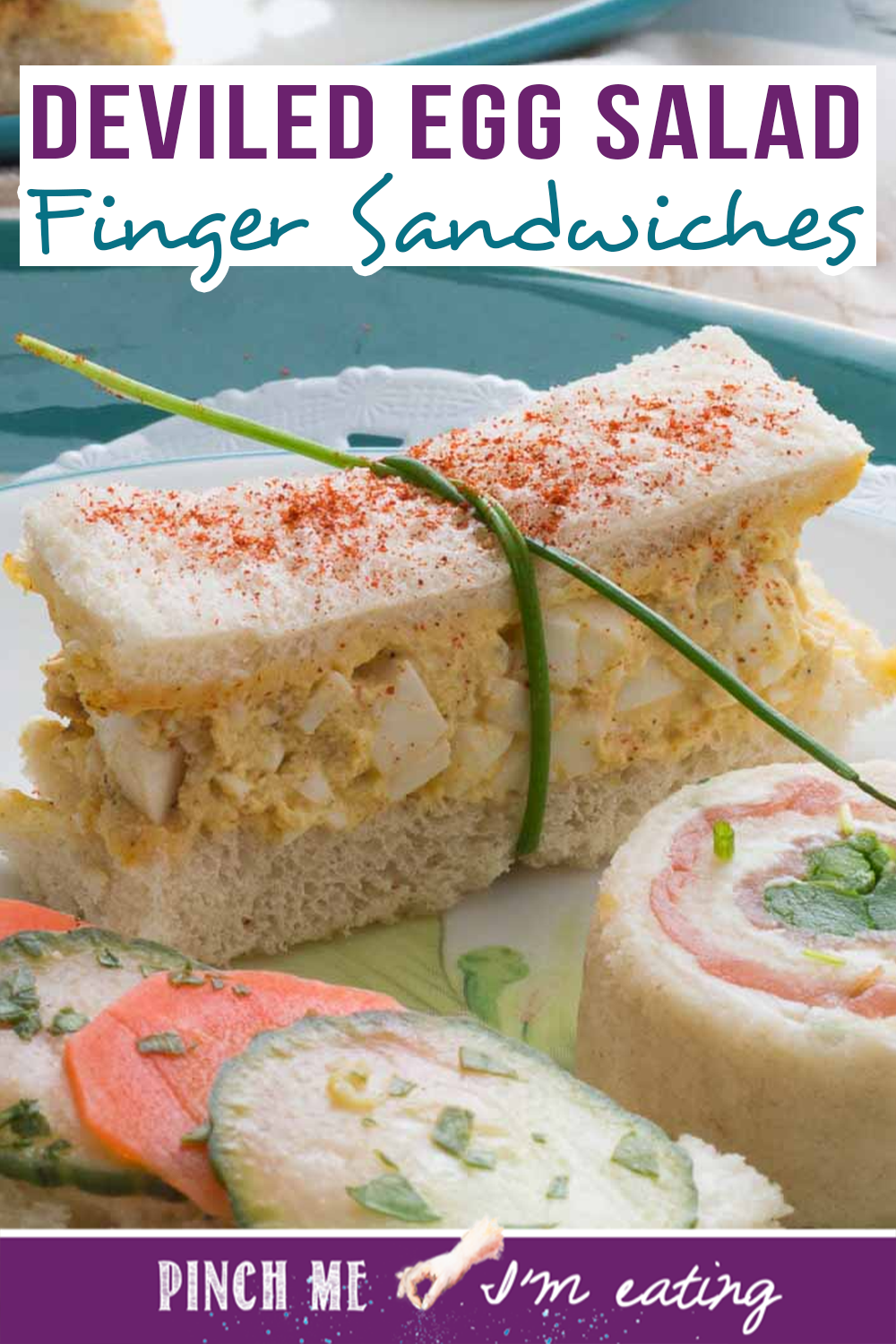 Deviled Egg Salad Finger Sandwiches | Recipe | Egg salad, Finger