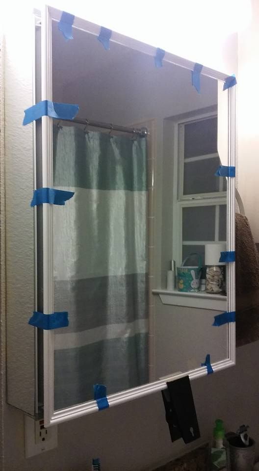 DIY Bathroom Medicine Cabinet Frame | Bathroom medicine cabinet, Diy