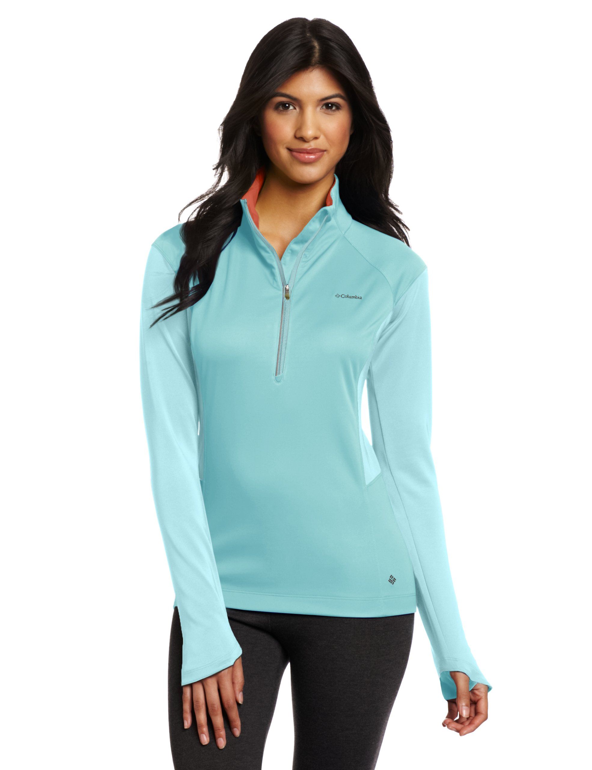 Columbia Women's Windefend 1/2 Zip Shirt, Small, Iceberg. Omni-Wind ...