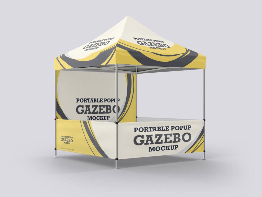 Download Portable Popup Gazebo Mockup | Vectogravic Design | Gazebo, Mockup, Mockup psd