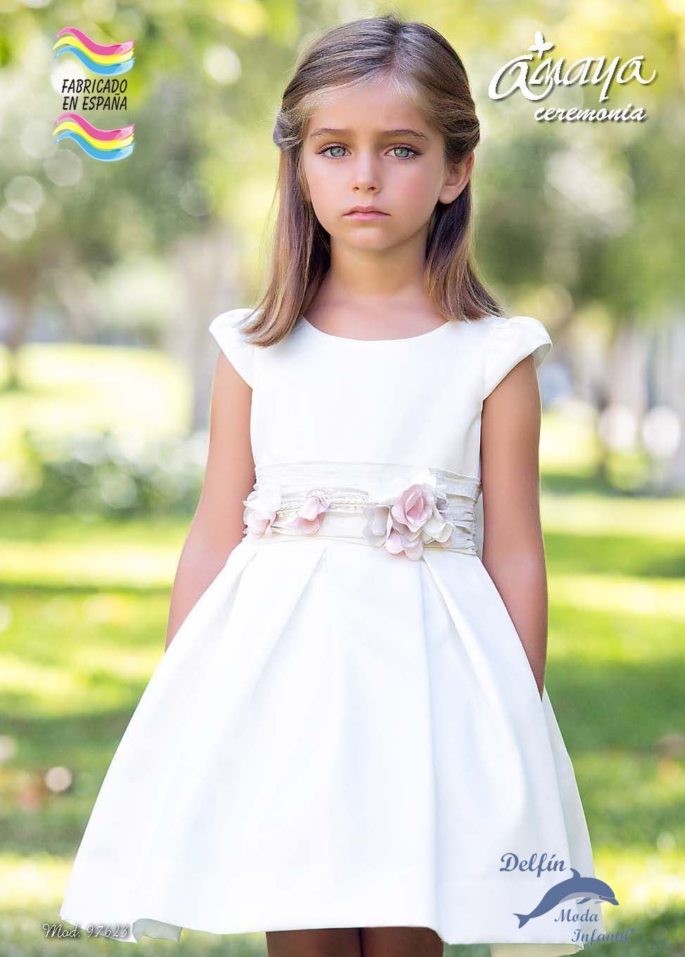 Comprar Vestido Arras Artesania Amaya Raso Modelo 97623 Vestidos Arras Vestidos En Blonda Vestidos Para Niñas