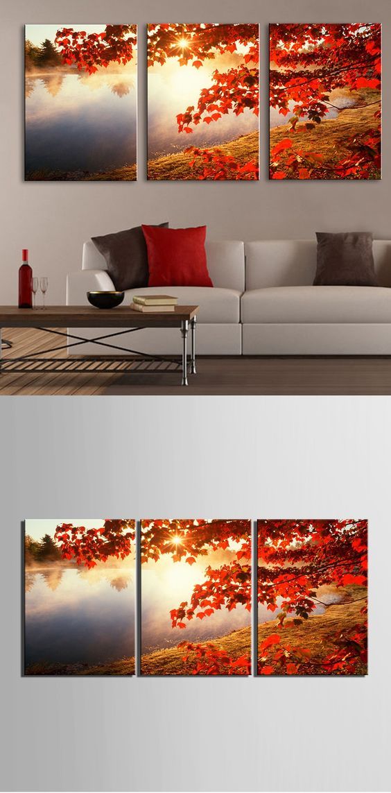 Clásico Realismo, Tres Paneles Horizontal Estampado Decoración de - cuadros para decorar Clásico Realismo, Tres Paneles Horizontal Estampado Decoración de - cuadros para decorar