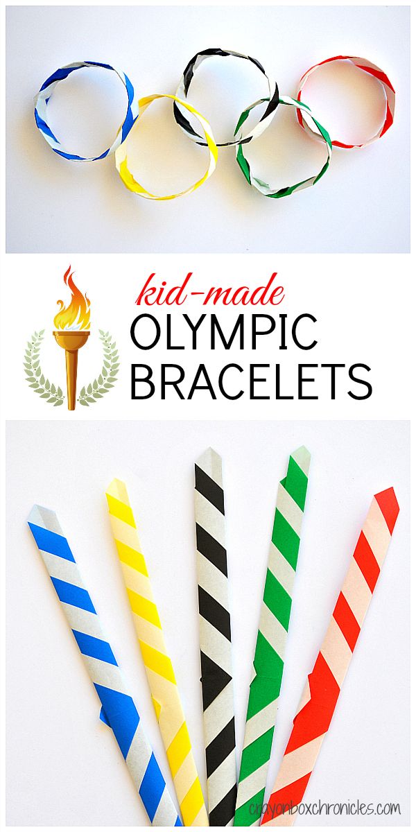 KidMade Origami Olympic Bracelets Olympic crafts, Olympic idea, Olympic theme