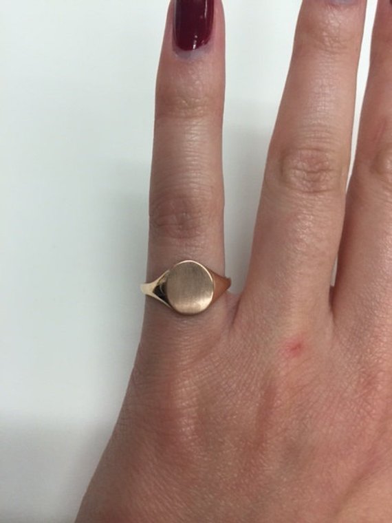 Rose gold signet clearance