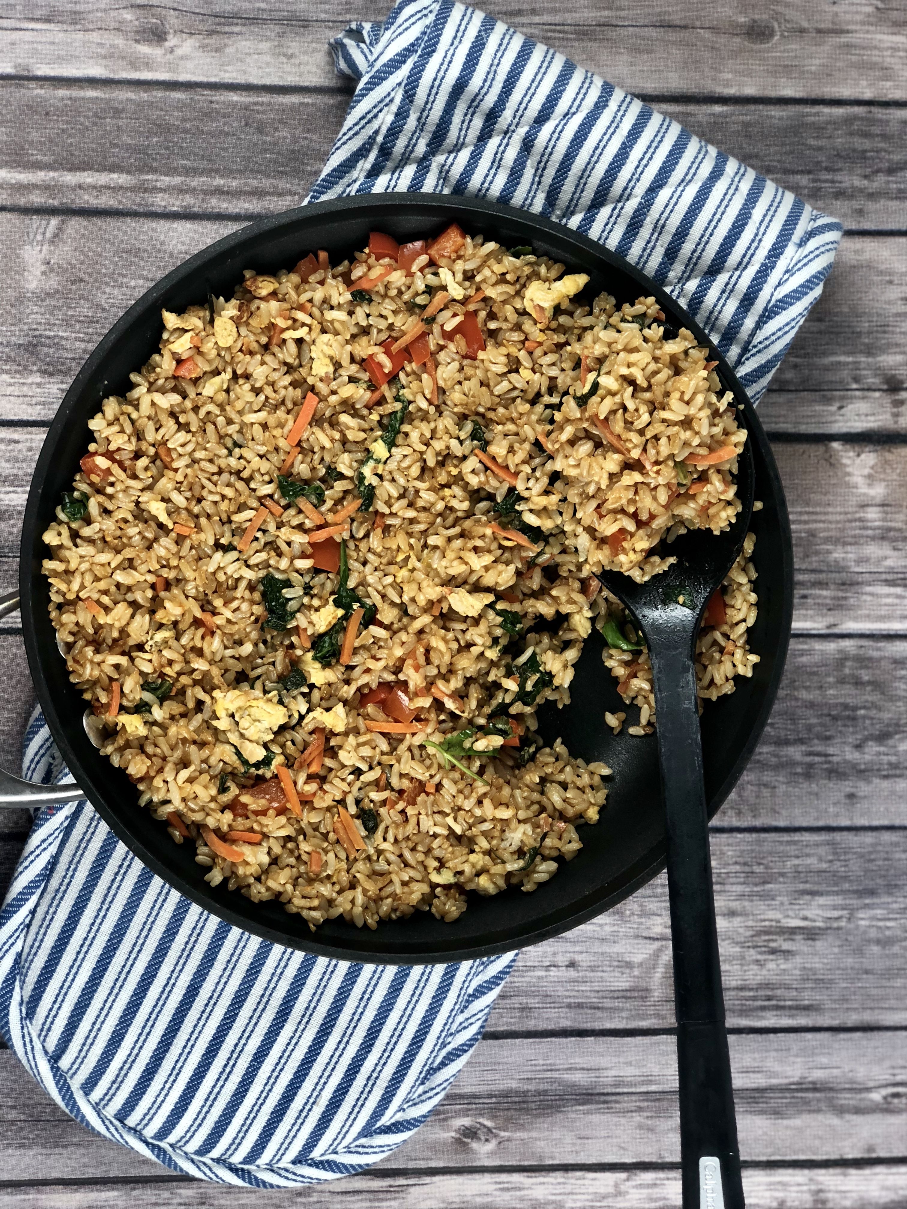 Vegetable Fried Rice low FODMAP foods Fit Fab FODMAP