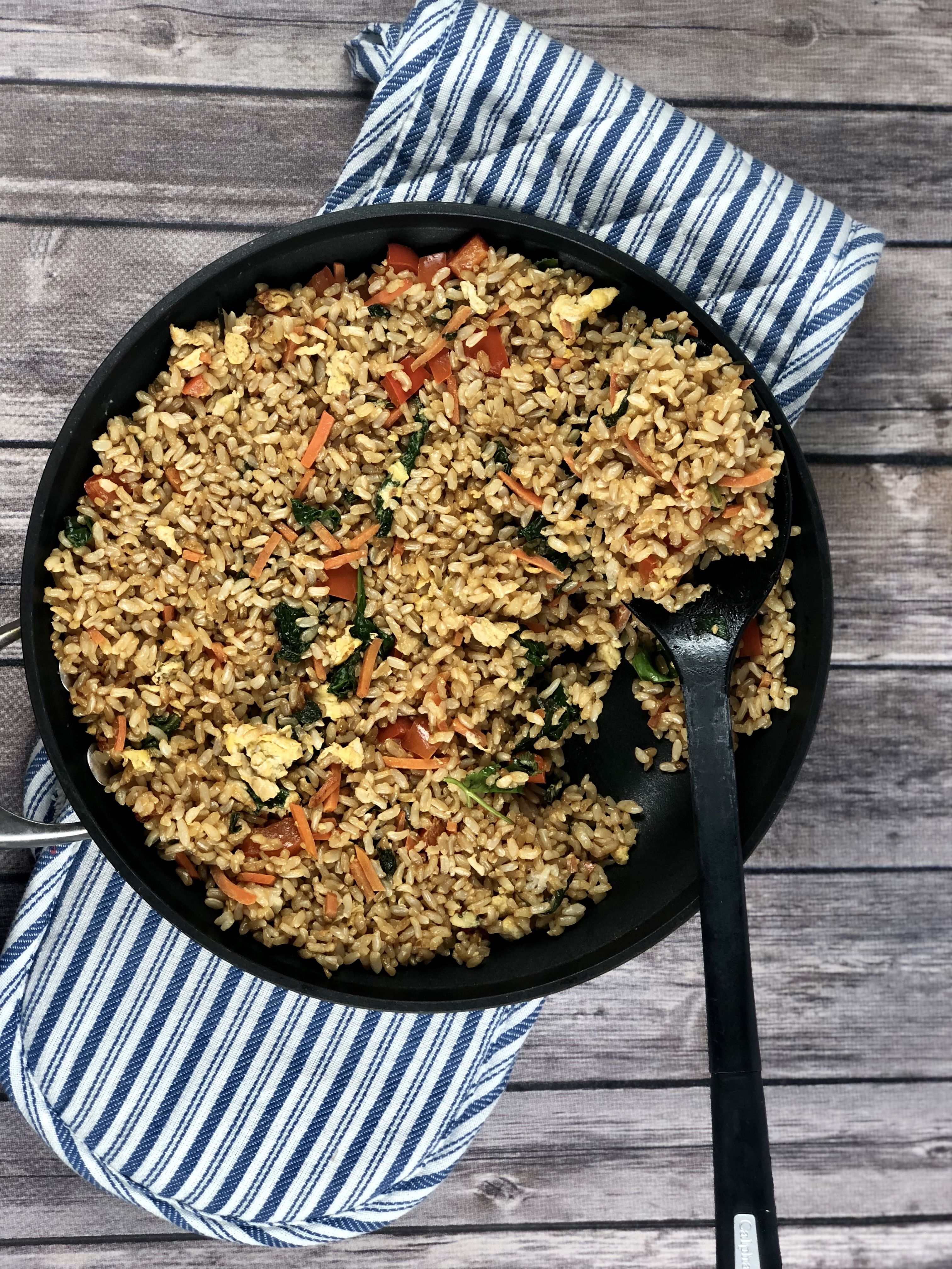 Vegetable Fried Rice low FODMAP foods Fit Fab FODMAP Recipe