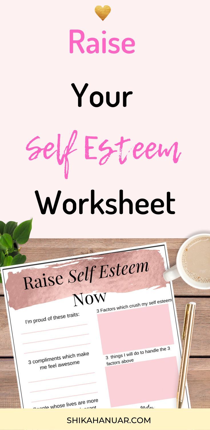 self worth self esteem worksheets pdf