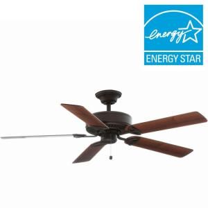 Hampton Bay Heirloom 52 In Oil Rubbed Bronze Ceiling Fan Bundle With Universal 3 Speed Ceiling Fan Remote Control 19969 The Home Depot Bronze Ceiling Fan Ceiling Fan With Remote Ceiling Fan