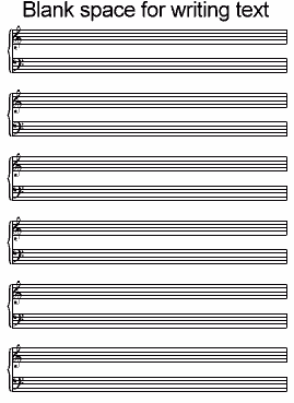 empty piano sheet music