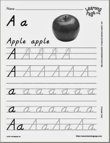 kindergarten handwriting pages