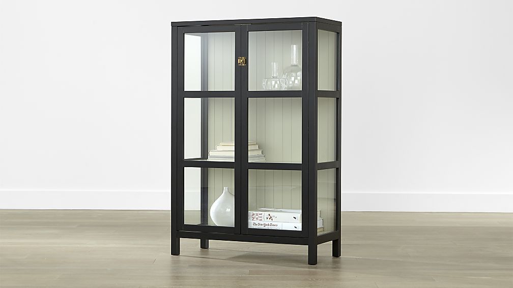 Kraal Black Cabinet In Storage Cabinets Display Glass Steel Kraal Black Cabinet In Storage Cabinets, Black Metal And Glass Storage Cabinet