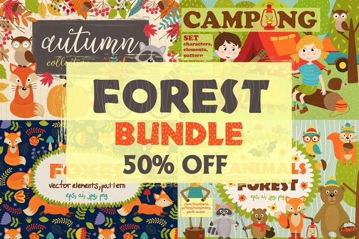 Download Forest Bundle By Nataka | Cute calligraphy, Cute poster ...