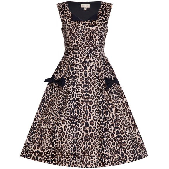 Lindy Bop Lamour Leopard Print Swing Dress Dresses, Evening dresses