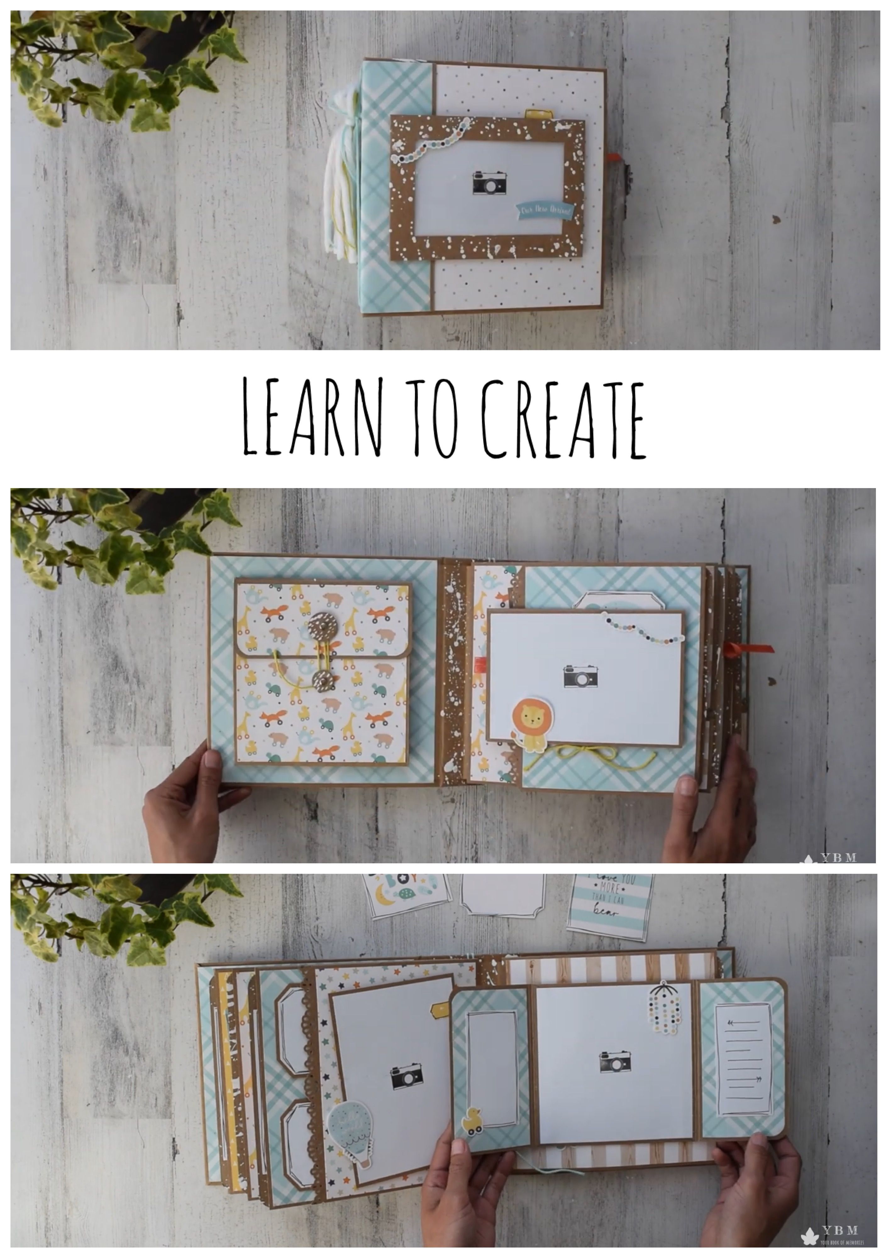 This beautiful album is designed by Frances Long. She is known as one of the most memorable teachers in mini album making. If you take her course on creating this interactive scrapbook, you will surprise yourself! It holds 100 photos! With her guidance, you can unlock your natural creativity within! This link takes you to the original tutorial, change the paper and you’ll be on your way! Scrapbook Bebe, Baby Scrapbook Album, Photo Album Scrapbooking, Mini Albums Scrap, Scrap Album, Diy Mini Album Tutorial, Baby Mini Album, Photo Album Diy, Baby Boy Photo Album