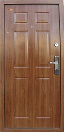 Golden oak Hi Sec security door for tenement – Security entrance