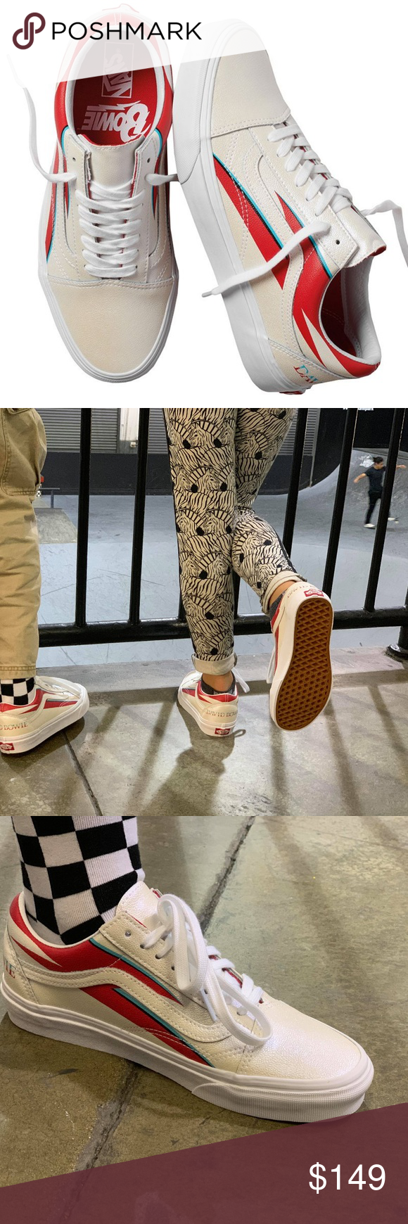 david bowie vans on feet