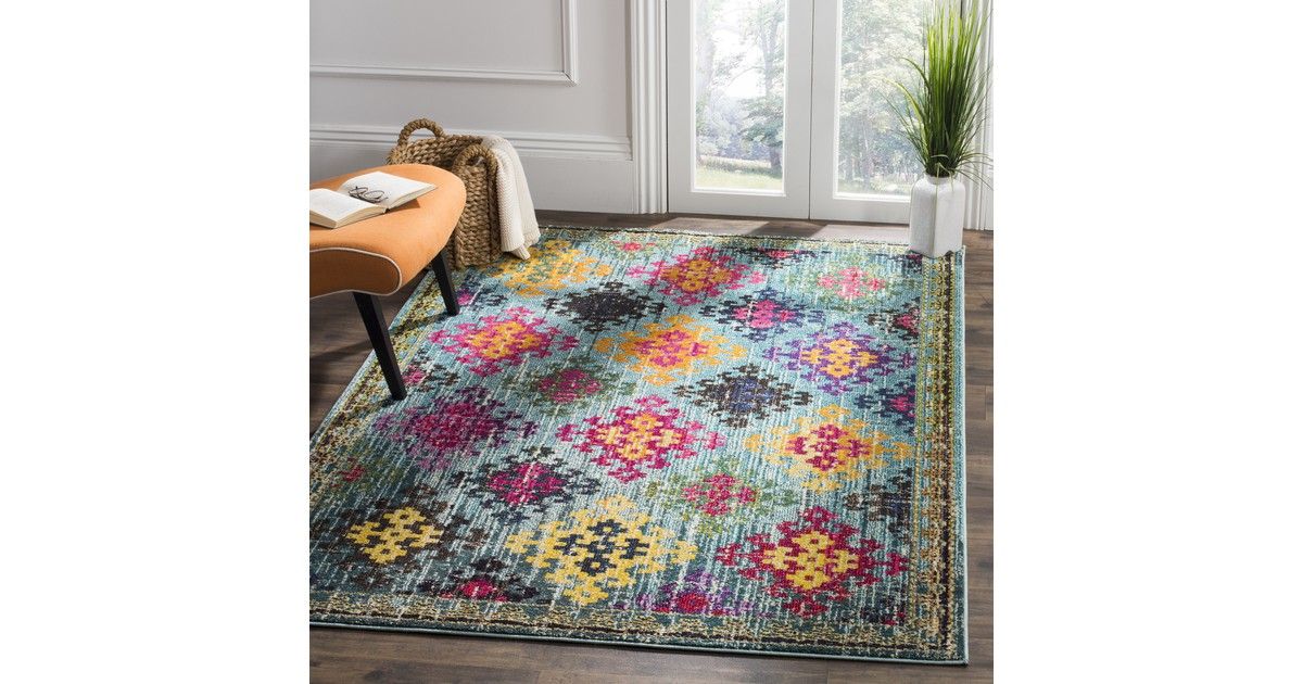 Free-spirited and vibrantly colored, the Safavieh Monaco Collection imparts boho-chic flair on fanciful motifs and classic rug designs. Contemporary decor preferences are indulged in the trendsetting styling and addictive look of Monaco. Power-loomed using soft, durable synthetic yarns creating an erased-weave patina that adds distinctive character to room decor.
Merk: Safavieh
Details: Power-Loomed Indoor Rug / Blue & Multi / Polypropylene / 122 X 170 cm / Routine vacuu Safavieh Monaco, Classic Rugs, Tough Stain, Carpet Cleaner, Indoor Rugs, Contemporary Decor, Trend Setting, Boho Chic, Room Decor