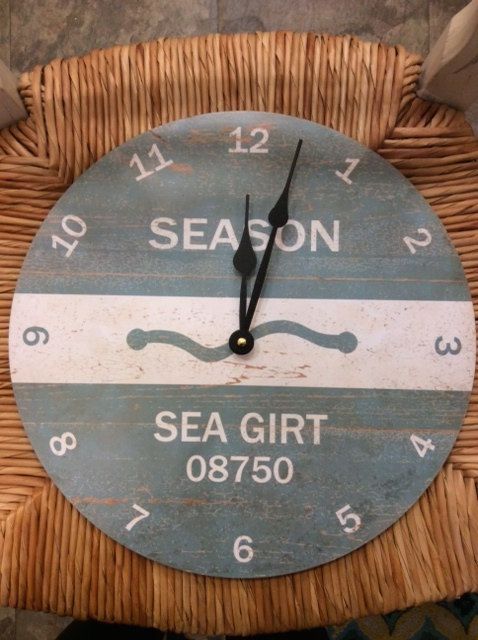 Jersey S Sea Girt Custom Beach Badge Wall Clock Nicely Made Jersey S Sea Girt Custom Beach Badge Wall Clock Nicely Made Wood By Ajersey