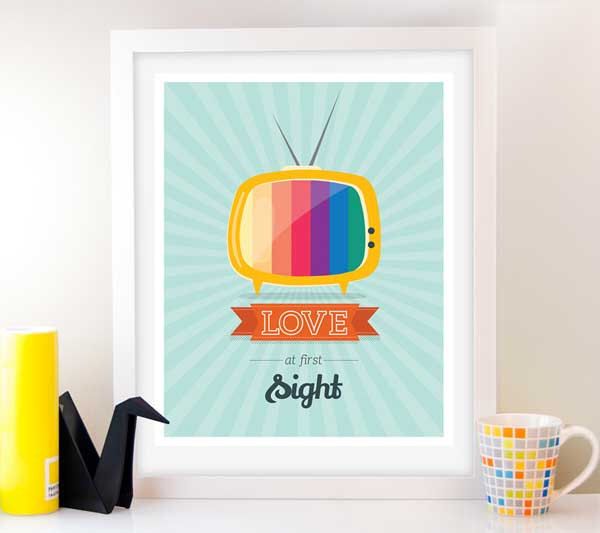 Love Art Retro Tv Print Mid Century Poster Mad Men Love Art Retro Tv Print Mid Century Poster Mad Men Quote Inspirational Valentine Gift