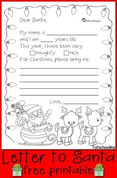 free letter to santa printable santa free and free printable letter to santa printable