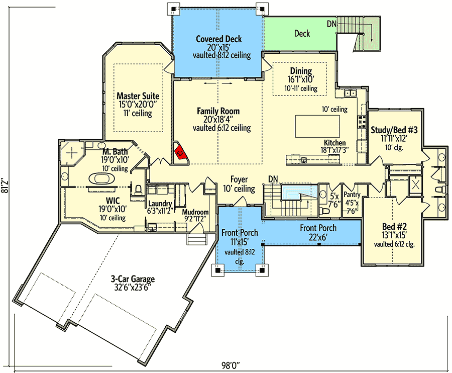 Plan 95093rw New American Craftsman Home With Private Master Bedroom In 2020 House Plans Small Design Architecture Craftsman House Plans, New American Craftsman House Plans