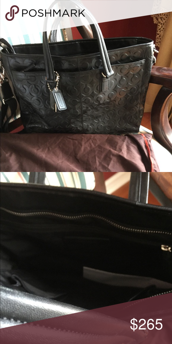 coach 17 inch laptop bag