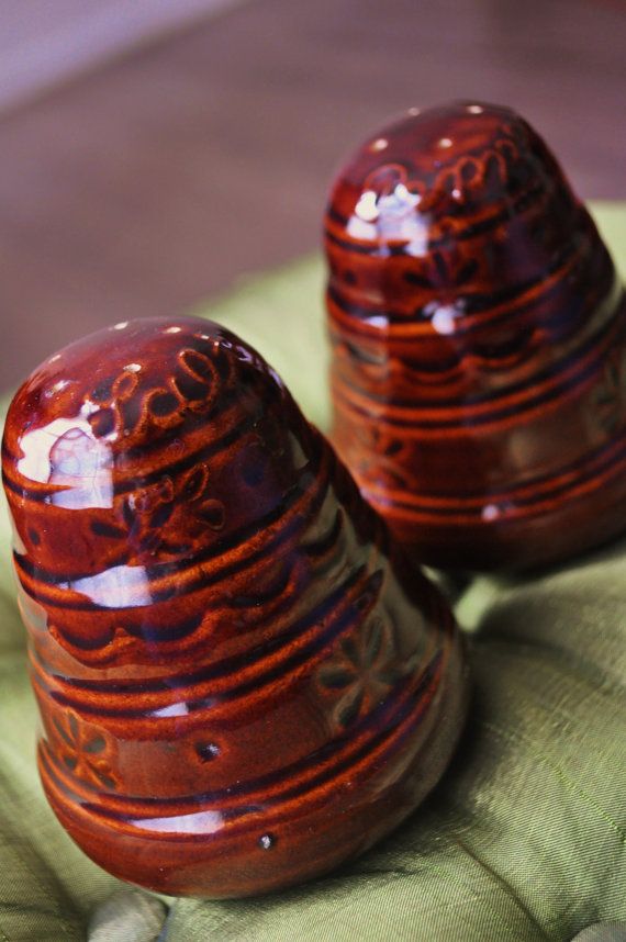 Brown Vintage Mccoy Pottery Salt And Pepper Shakers Bold By Brown Vintage Mccoy Pottery Salt And Pepper Shakers