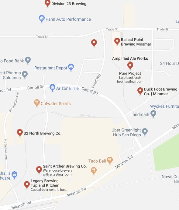 Breweries In San Diego Map San Diego Beer Tour Miramar — Beer tours