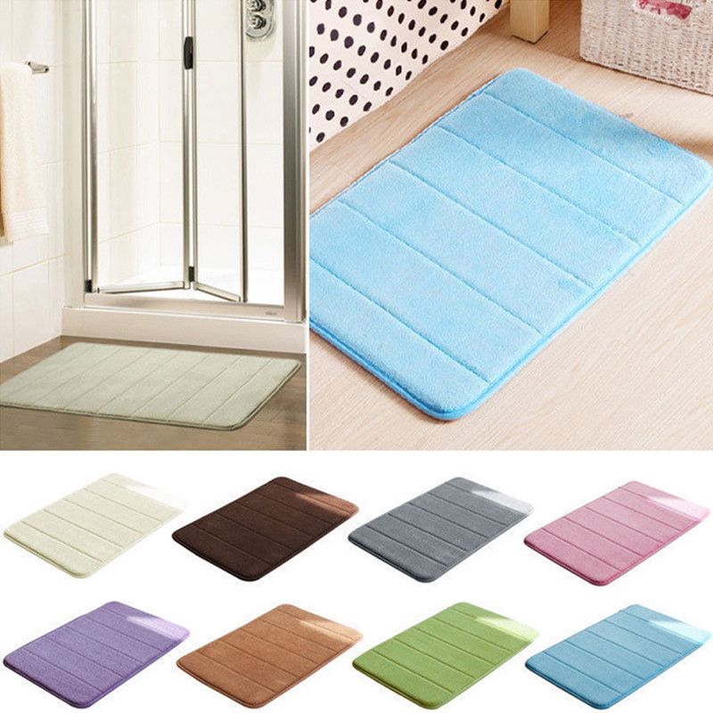 Non-slip Soft Memory Foam Bath Bathroom Shower Door Floor Mat Rug Pad Carpet Hot
