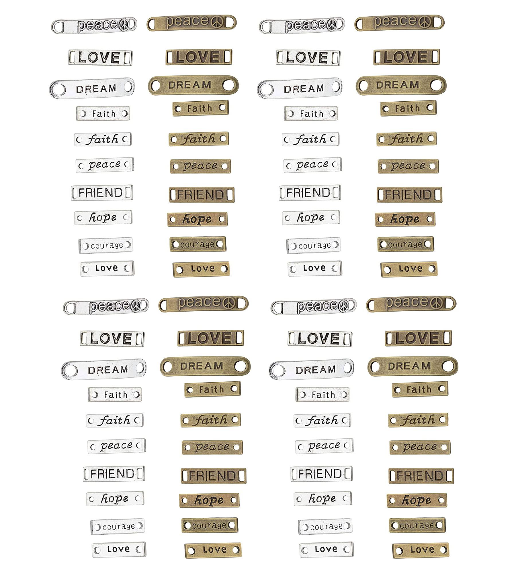 PRICES MAY VARY. 80pcs Mini Inspiration Words Charms DIY Charms Pendant ,20 styles, each 4 pcs. mixed styles.--Faith,Love,Hope,Peace,Courage,Dream,Friend Size:about 25mm,Weight: About 100g. Lead free and cadmium free metal alloy perfect for all kinds of interests Great for parties or groups NEW deluxe assortment of solid metal alloy charms in a great array of designs and sizes Perfect for scrapbooking project, necklace pendant drop, jewelry making accessories perfect DIY gift for Christmas Xmas Bullet Journal Ideas Pages, Bullet Journal Inspiration, Short Instagram Quotes, College Freshman Tips, Snapchat Question Game, Beauty Routine Tips, Hair Tutorials For Medium Hair, Research Writing, Witchcraft Spell Books