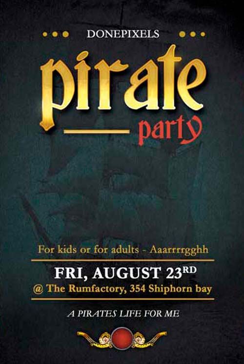 free pirate party flyer psd template haunted pirate fall festival halloween party club flyers templates free