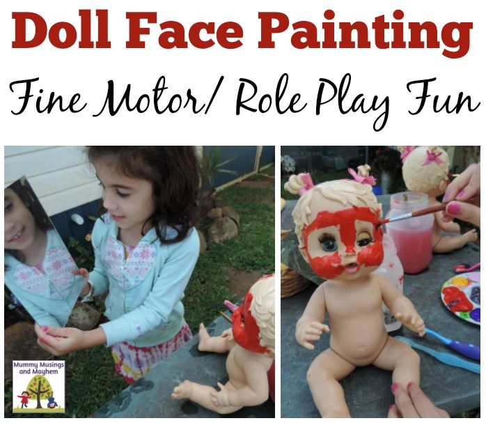 Inviting Imagination into Outdoor Play with Facepainting #dollfacepainting