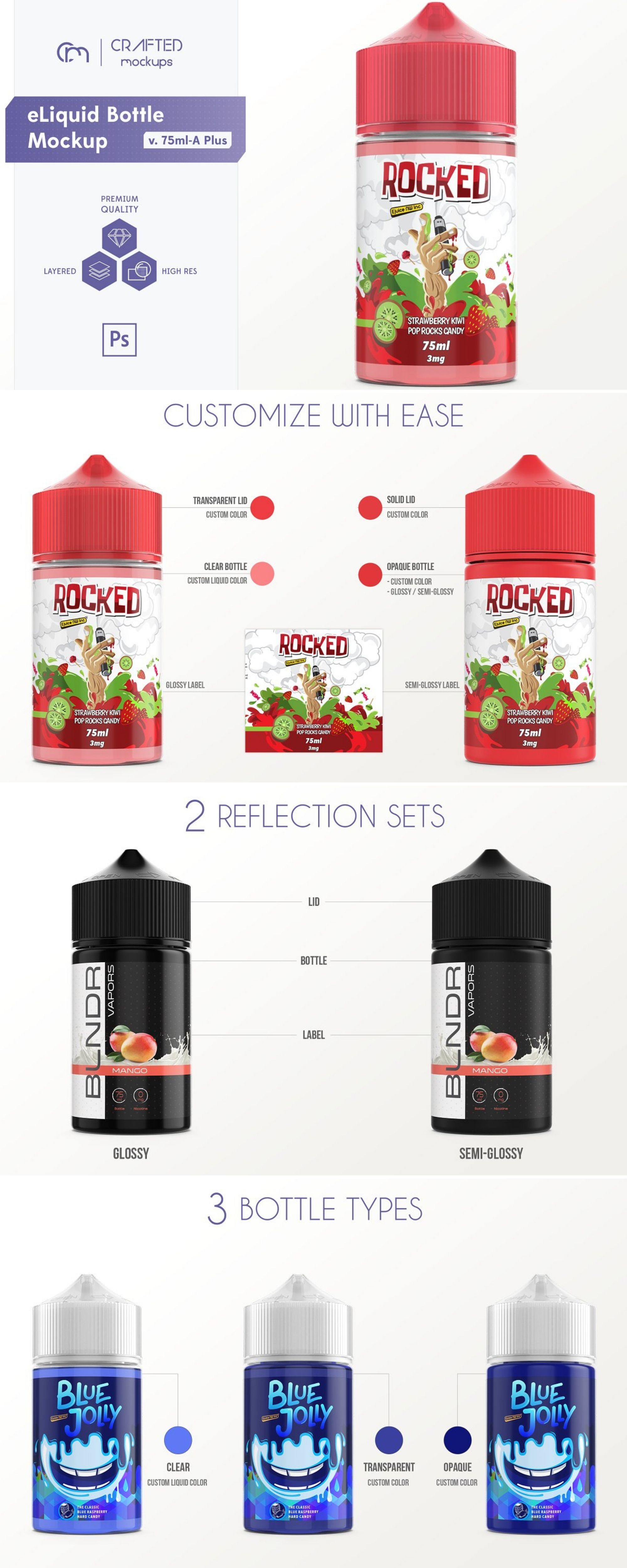 Eliquid Bottle Mockup V 75ml A Plus Bottle Mockup Bottle Box