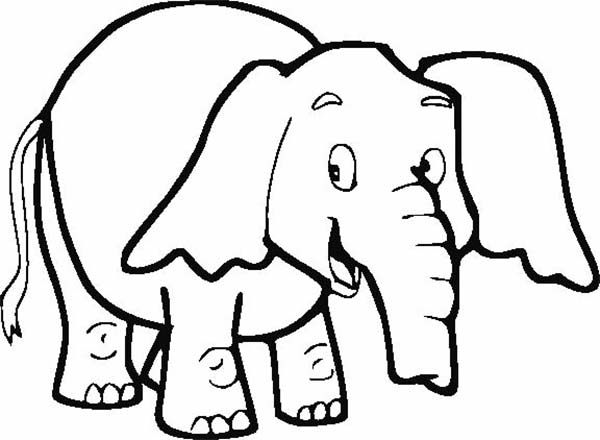 Download Pin oleh NetArt di Elephant Coloring Pages