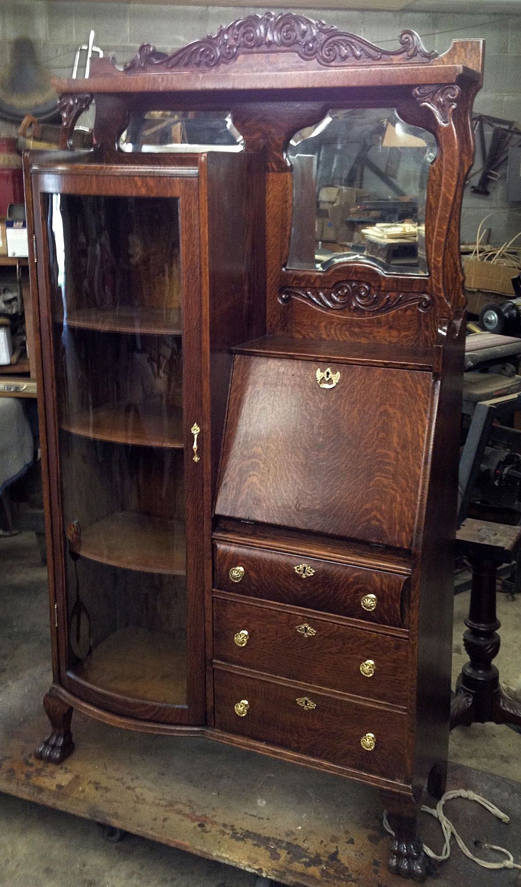 Oak Secretary Desk And Bookcase, Side By Side Hubby To Do's Oak Secretary Desk and Bookcase, Side by Side - Oak Secretary Desk And Bookcase, Side By Side Hubby To Do's