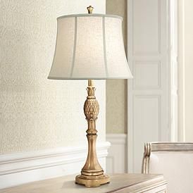 Stiffel Royal Maui Polished Honey Brass Metal Table Lamp Lamps Traditional Stiffel Royal Maui Polished Honey Brass, Stiffel Floor Lamp With Glass Table