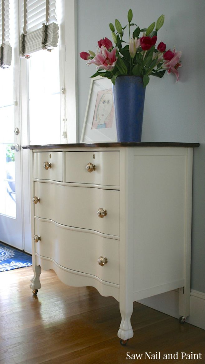 Serpentine Dresser In Antique White Birthday Idea Antique White Serpentine Dresser Side 2