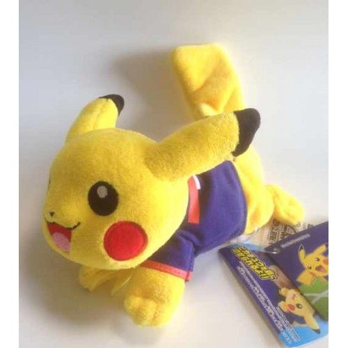 Pokemon Center 2014 Pikachu Samurai Blue World Cup Soccer Clip On Beanbag Plush ...