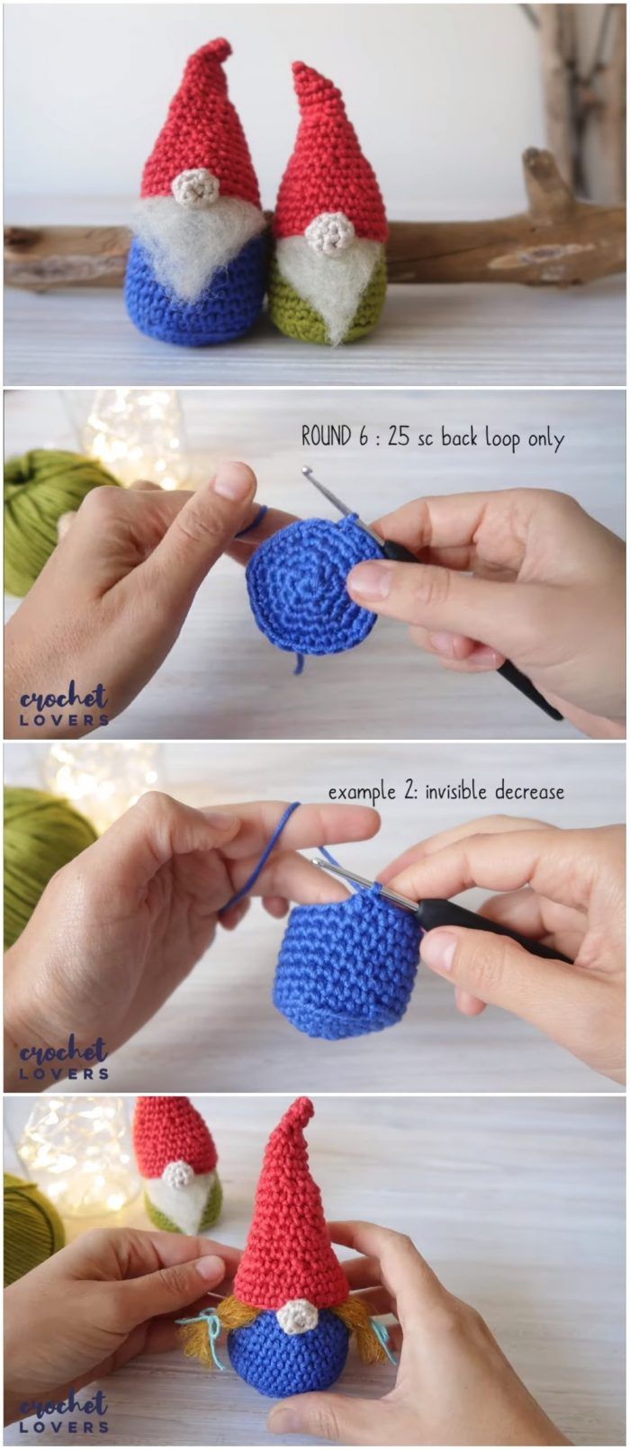 Nordic Gnomes Free Crochet Pattern #craftfairs