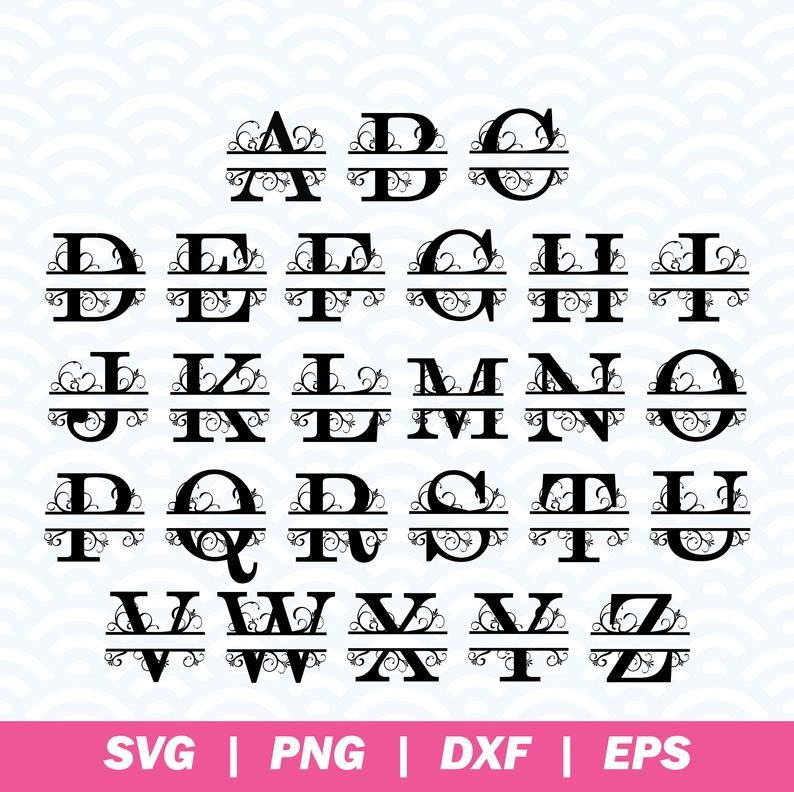 Download Split Monogram SVG, Split Font, Letter Svg, Split Monogram ...