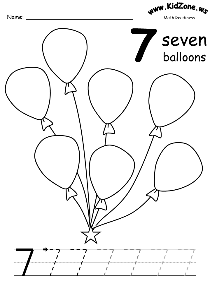 template numbers preschool educational worksheets