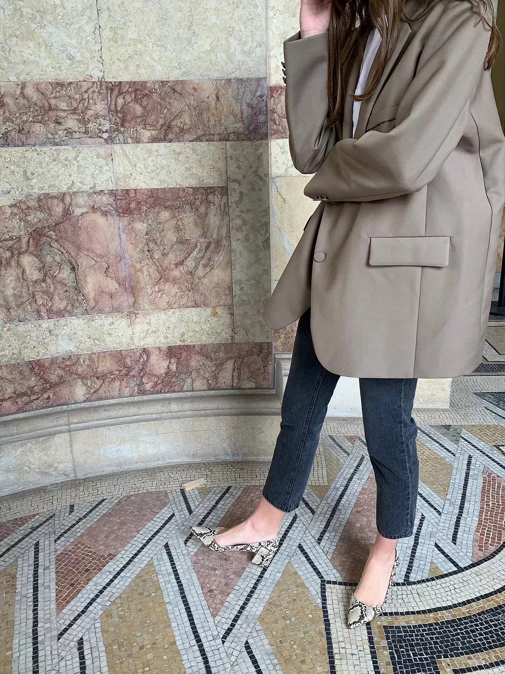 Beige Oversized Blazer | L E A P T Beige Oversized Blazer | L E A P T