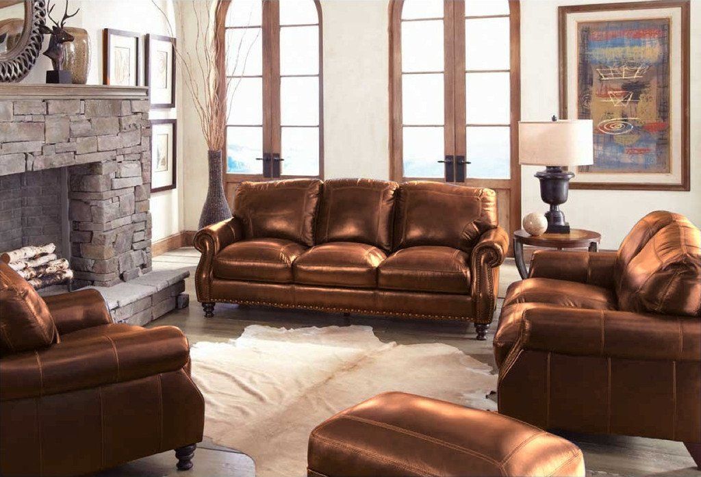Stampede Chestnut Leather Sofa And Loveseat By Simon Li My