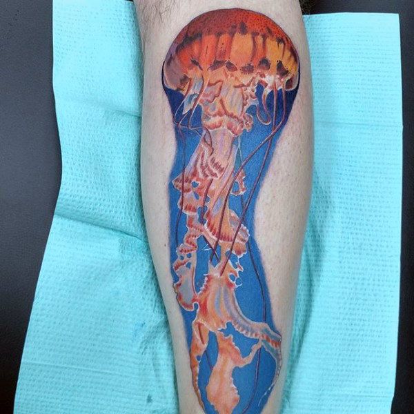 100 Jellyfish Tattoo Designs For Men FreeSwimming Marine Ideas