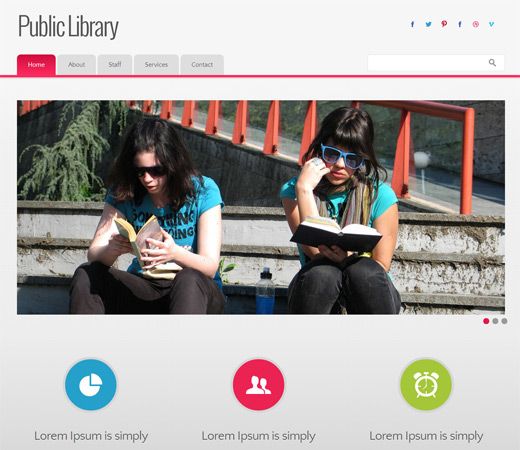 library html template