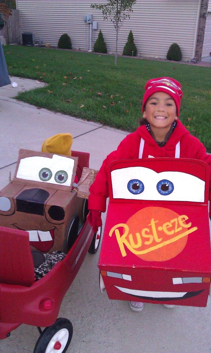 homemade lightening and mater costumes Cars halloween costume, Lightning mcqueen costume, Baby