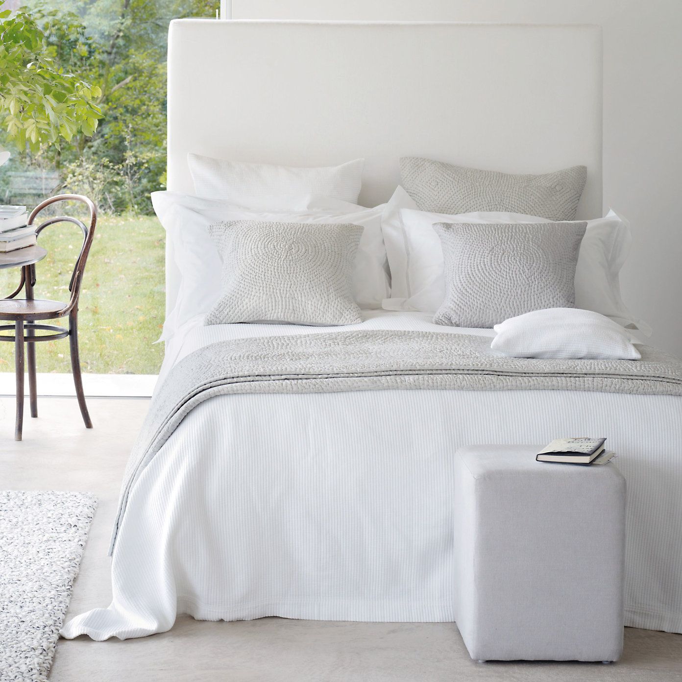 Florence Quilt Cushion Covers Eucalyptus The White Company Florence Quilt Cushion Covers Eucalyptus The White Company