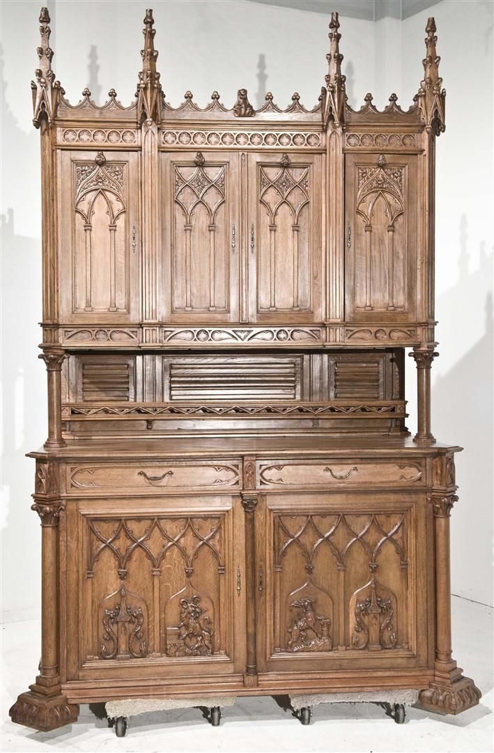 Gothic Cabinet Ca 19th Century From Thegatz Com Furniture Revival Meval Gothic Furniture, Gothic Cabinet Furniture