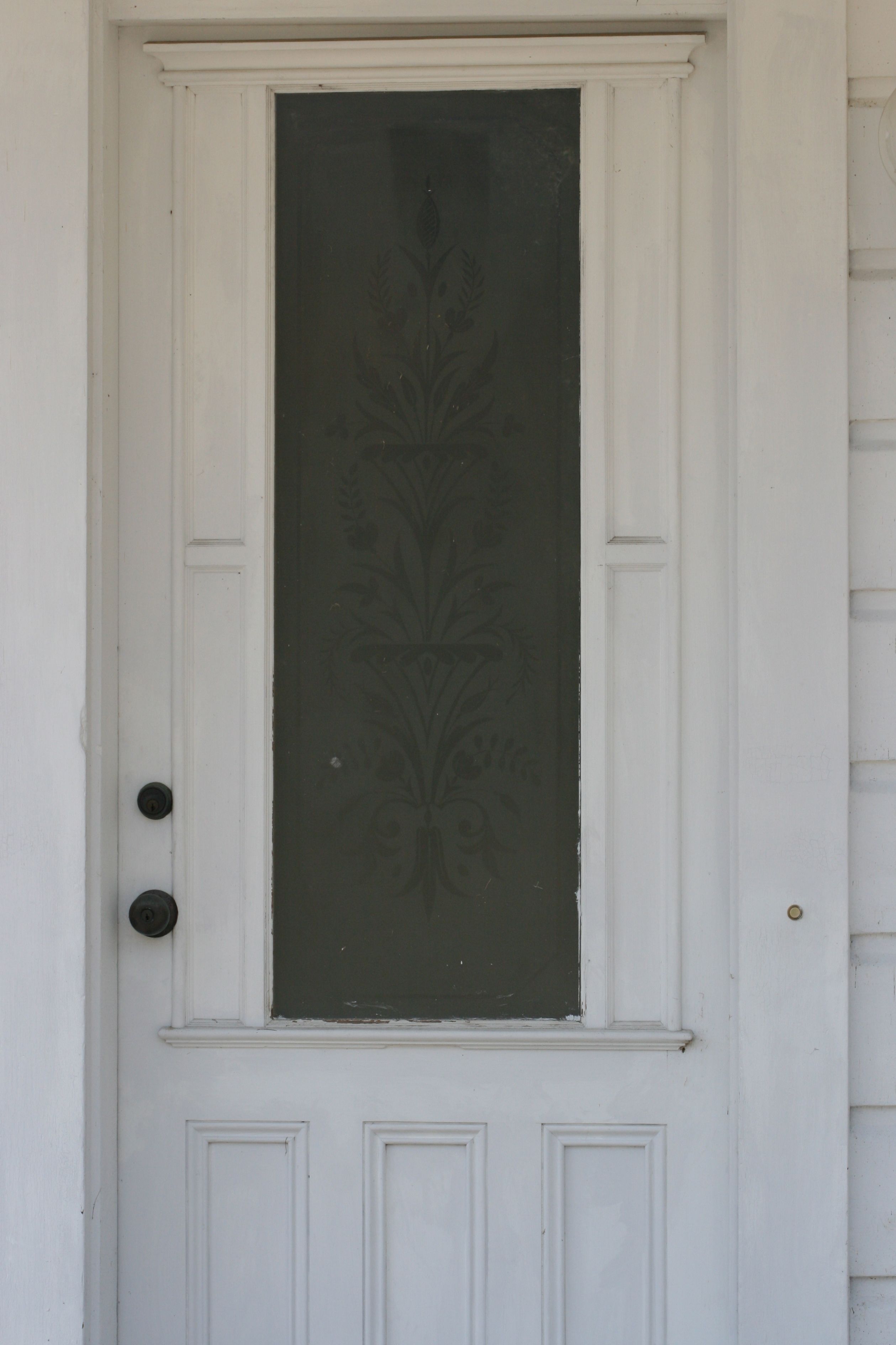 Victorian cottage front door with etched glass | San Francisco Bay ... Victorian cottage front door with etched glass | San Francisco Bay ...